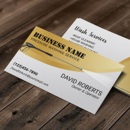 Tryck som Tvättar Modern Guld Power Tvättar Städni Visitkort