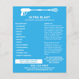 Tryck som Tvättar Vatten Spray Gun Teal Flygblad