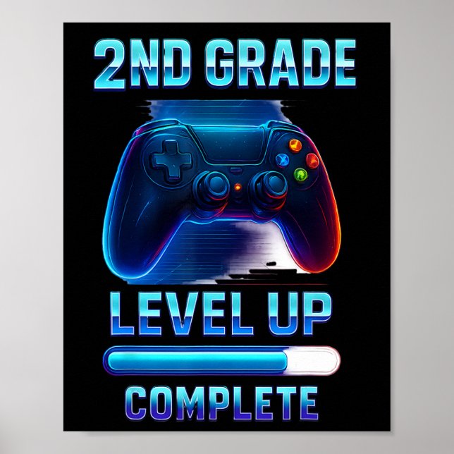 Tryck Start 2:a klass Gamer Kids Level Up Kul 2  (Framsidan)