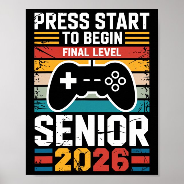 Tryck Start För Att Börja Sista Nivån Senior Gamer (Framsidan)