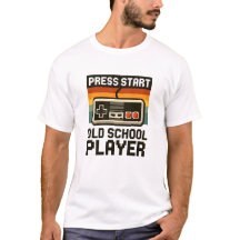 Tryck Start Old School Player T-Shirt
