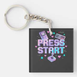 Tryck Start Y2K Retro Spelande Arkad Chrome 90s Sp