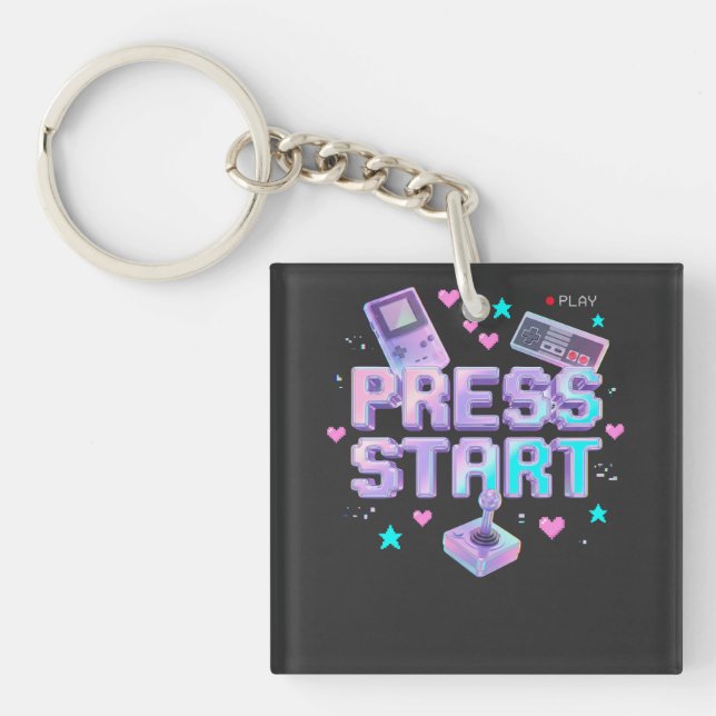 Tryck Start Y2K Retro Spelande Arkad Chrome 90s Sp (Framsidan)