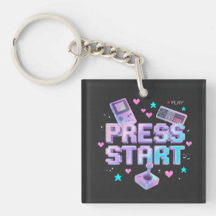 Tryck Start Y2K Retro Spelande Arkad Chrome 90s Sp