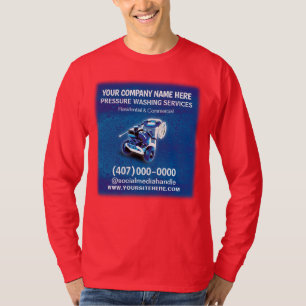 Tryck (ström) Tvätta och Städning mall T Shirt