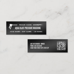 💧 tryck Tvättande Anpassningsbar QR Mini Visitkort