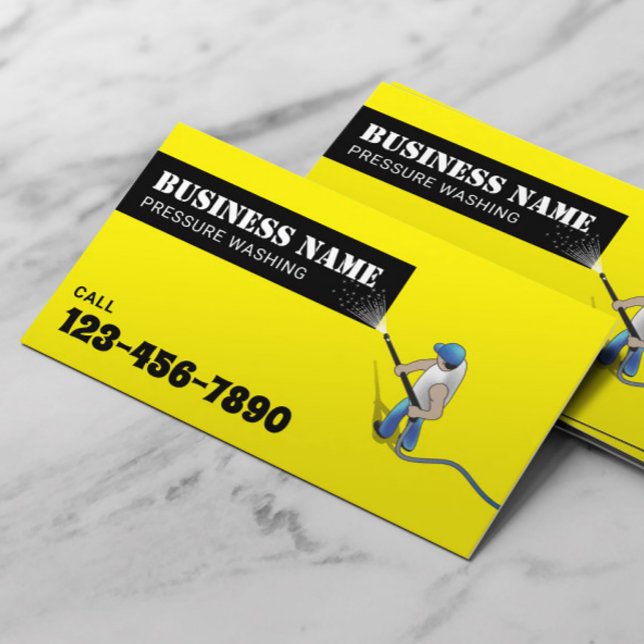 Tryck Tvättande Mini Power Washer House Städning Visitkort (Skapare uppladdad)