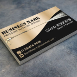 Tryck Tvättande ström Tvätta Modern Guld Städning Visitkort