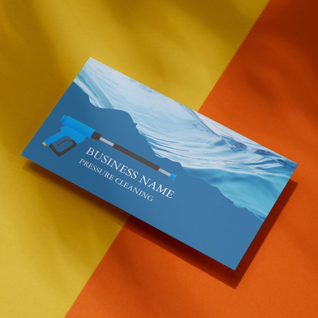 Tryck Tvättande ström Tvätta Professionell Vatten Visitkort (Skapare uppladdad)