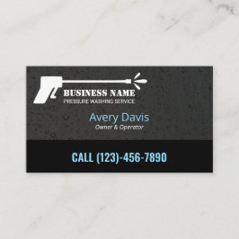 Tryck Tvättande ström Tvätta Vatten-droppar, svart Visitkort