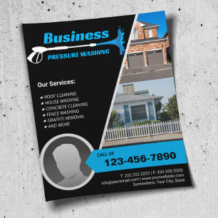 Tryck Tvättande Toppen för strömtvättmaskin Städni Flygblad