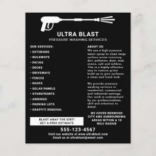 Tryck Tvättande Vatten Spray Gun Black Flygblad