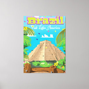 Tryckaffisch för Brasiliens Tecknad. Canvastryck