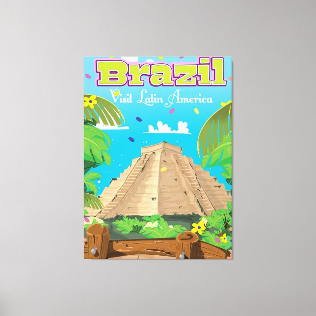 Tryckaffisch för Brasiliens Tecknad. Canvastryck (Framsida)