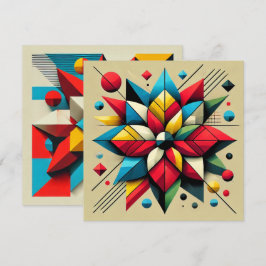 Tryckbar Abstrakt, pop Art Poinsettia-skrapbok Inbjudningar