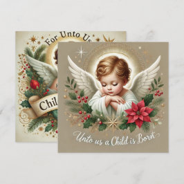 Tryckbar Festive Baby Jesus Bible Verse Scrapbook Inbjudningar