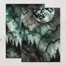 Tryckbar hemlig skogshugg Halloween-alkohol Bläck Inbjudningar