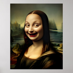 [Tryckbar konst] Laughing Mona Lisa Poster