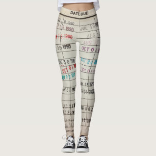 Tryckbar lånekortdamasker leggings