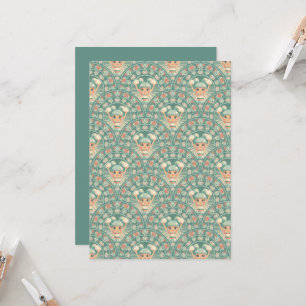 Tryckbar Retro CheerLedare Blommigt Mandala Scallo Inbjudningar