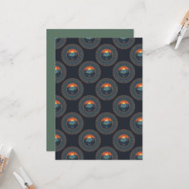 Tryckbar Vintage Wilderness Polka Dot Mandala Inbjudningar