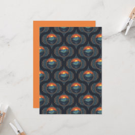 Tryckbar Vintage Wilderness Sunset Mandala Ogee Inbjudningar