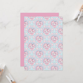 Tryckbara Cotton Candy Kawaii Bunny Mandala Scales Inbjudningar