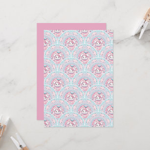 Tryckbara Cotton Candy Kawaii Bunny Mandala Scales Inbjudningar