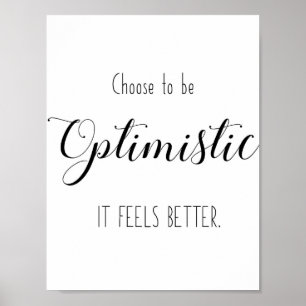 Tryckbara typografibilder - Välj att vara Optimis Poster