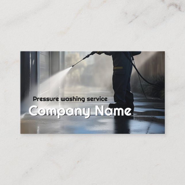 Tryckbärande Tvätta Service House Exterior Cleaner Visitkort (Framsida)