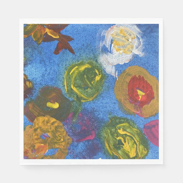 Tryckbarhetbunch av blommor pappersservett (Framsidan)