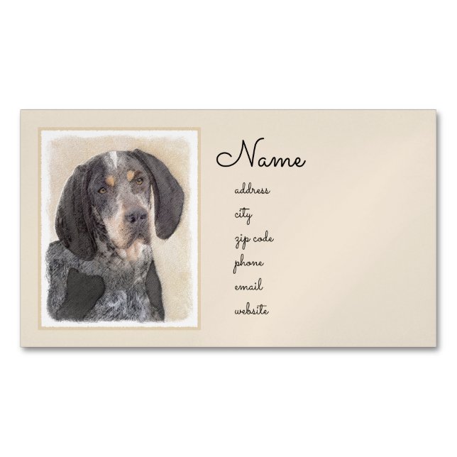 Tryckbarhetskontindelning - Cute Original Hund Ar Magnetiska Visitkort (Framsida)
