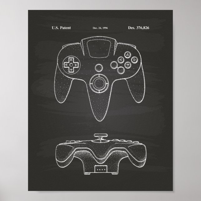 Tryckbarhetskontrollspel 1996 Patent Art Chalkboar Poster (Framsidan)