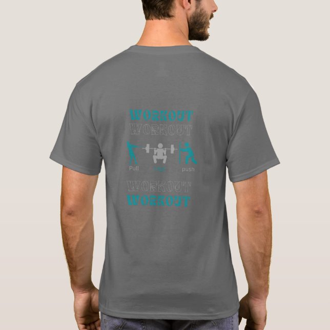Tryckbensverkargym T-shhirt T Shirt (Baksida)