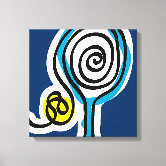 Tryckdesign för konstverk i Tennis canvas (Framsida)