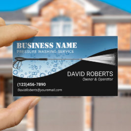 Tryckeffekt Tvätta droppar i Vatten Städning Visitkort