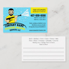 Tryckeffekt Tvättar och Städning Anpassade Buss Visitkort