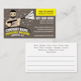 Tryckeffekt Tvättar och Städning Anpassade Buss Visitkort