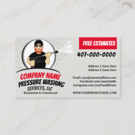 Tryckeffekt Tvättar och Städning Anpassade Buss Visitkort