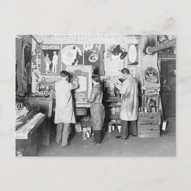 Tryckeri, 1921 vykort (Framsida)