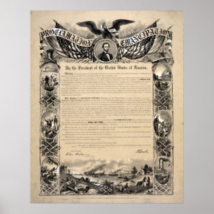 Trycket för Emancipationkungörelsedokument Poster