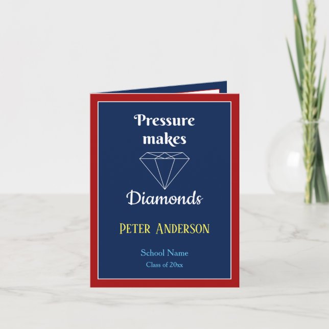 Trycket gör Diamonds Studenten-kort Kort (Framsida)