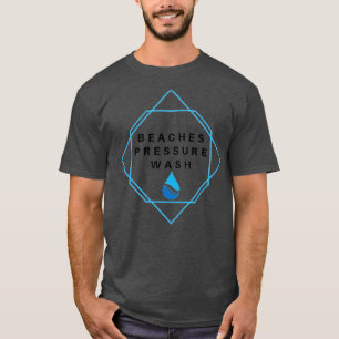 Trycket på stränder Tvättar 1 T Shirt