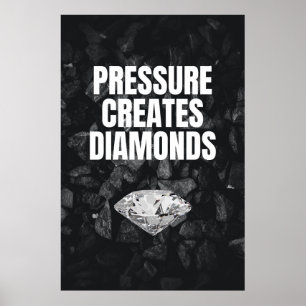 Trycket Skapar diamanter - Motivering Poster