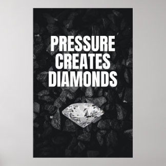 Trycket Skapar diamanter - Motivering Poster