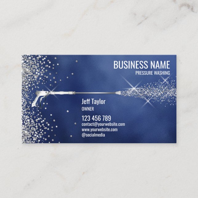 Trycket Tvättande hus Städning Tak Städning Buss Visitkort (Framsida)