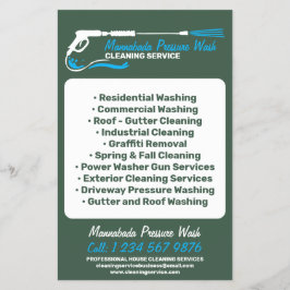 Trycket Tvättar grönt för energiTvättande Professi Flygblad