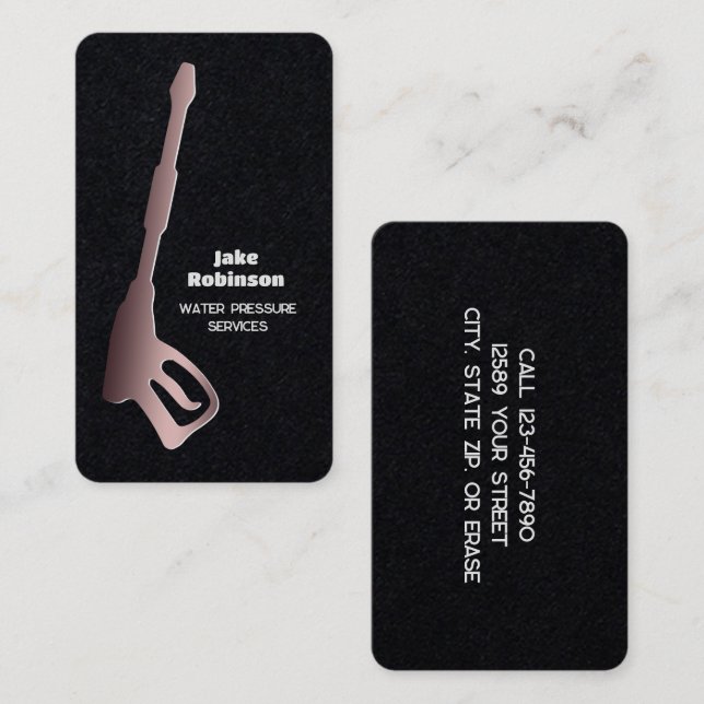 Trycket Tvättar premium Visitkort (Fram/baksida)