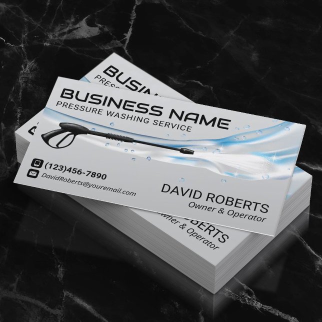 Trycket Tvättar tjänsten Städning av strömtvättmas Visitkort (Skapare uppladdad)