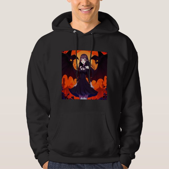 TRYCKEVAMPIRE OF FLADDERMUS - GOTHIC HOODIE (Framsida)
